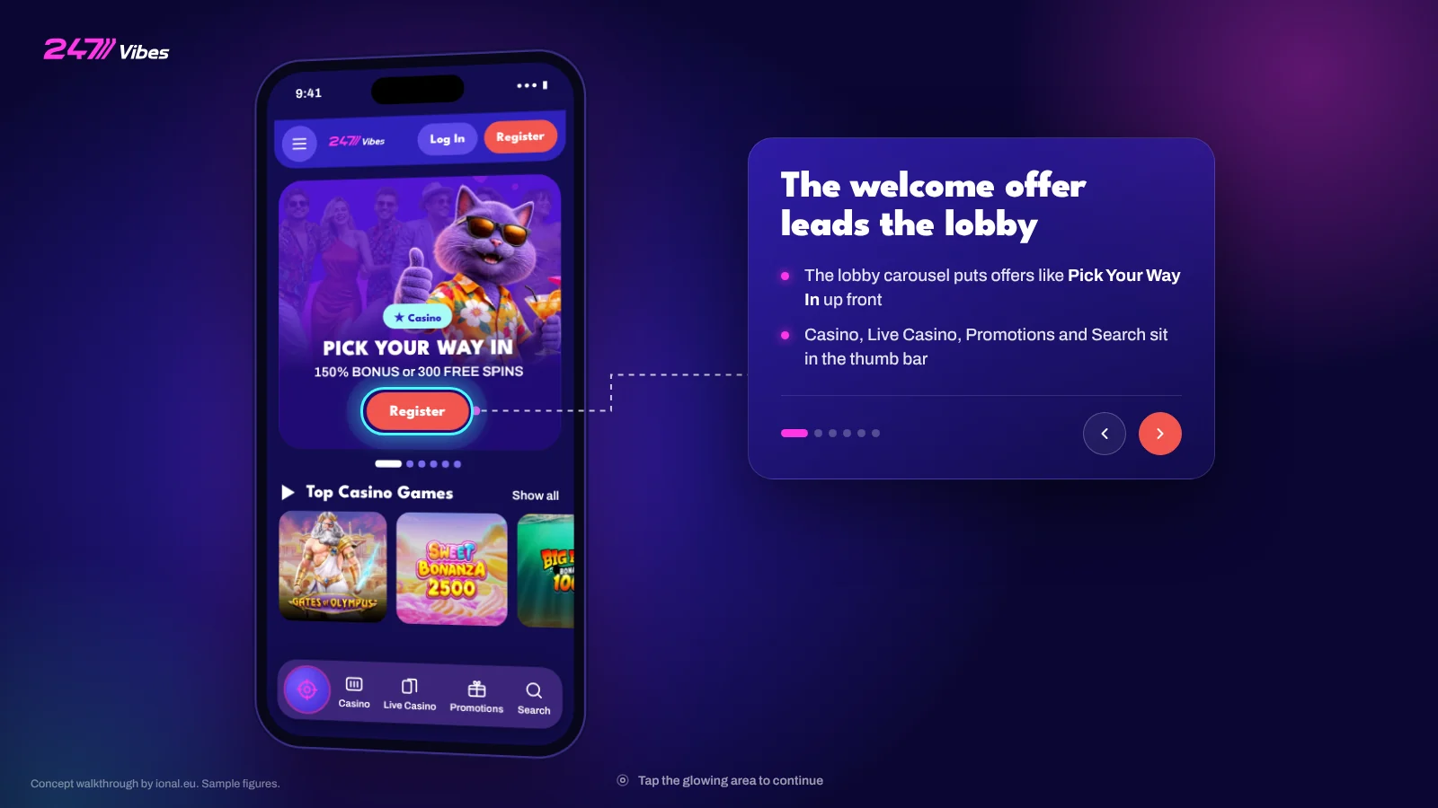 The 247Vibes mobile walkthrough